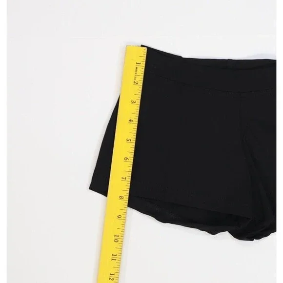 Capezio Shorts Womens XS Black Boycut Low Rise TB113 Dancewear Stretch Athletic - Picture 2 of 12